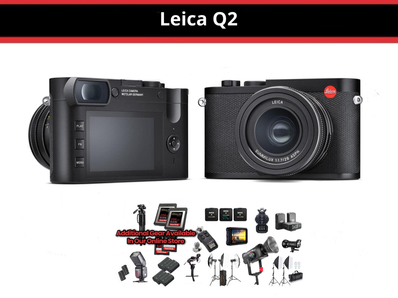 Q2 Monochrom Rent Leica Q2 USED Leica Q2 Reporter Edition Compact