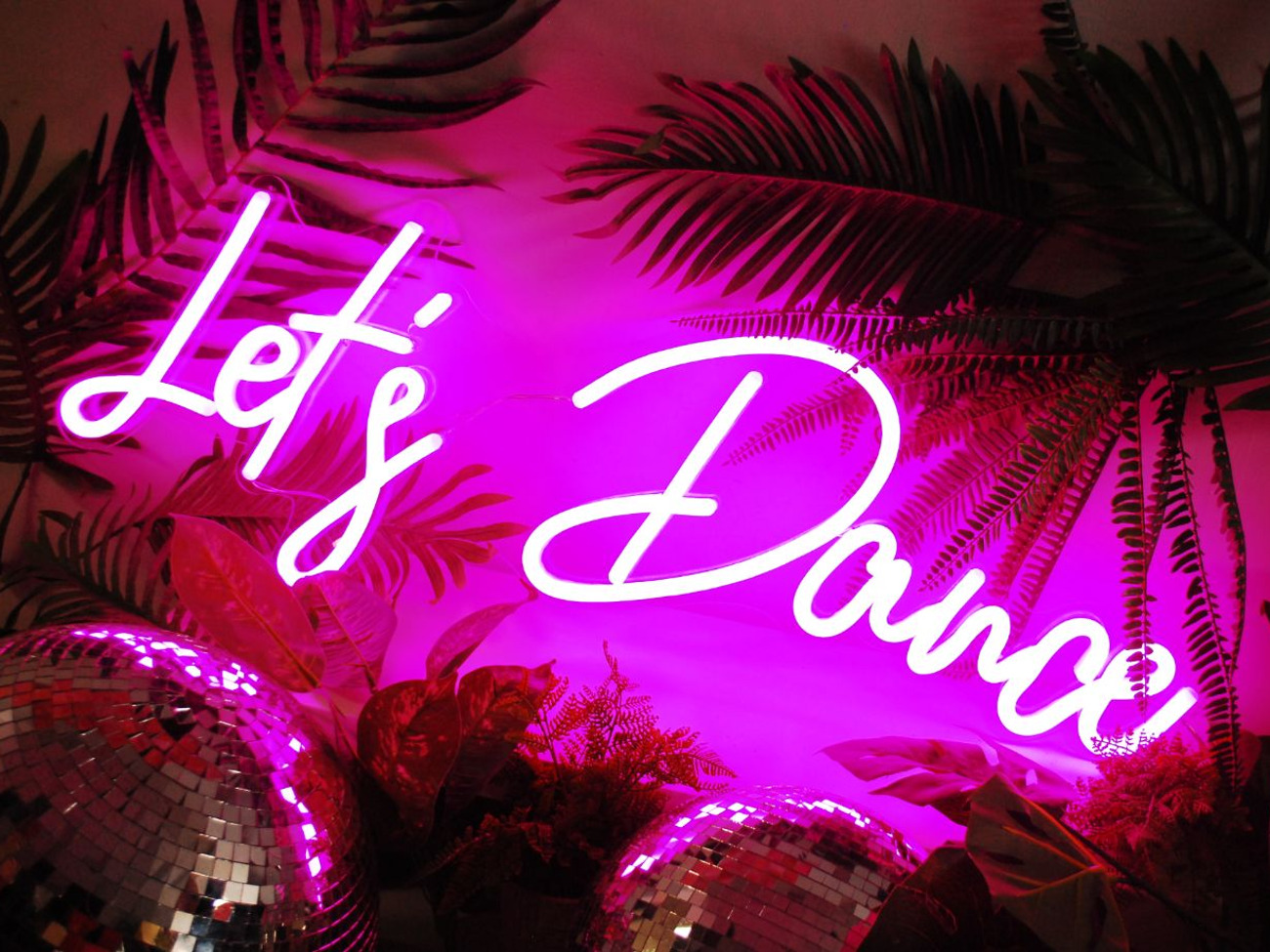 Lets dance neon sign