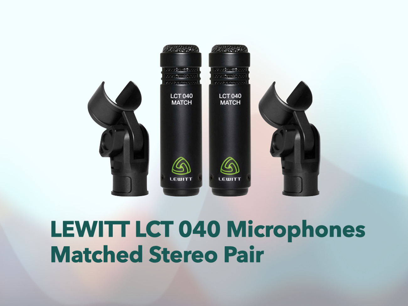 Lewitt lct 040 mp condenser microphones, matched stereo pair