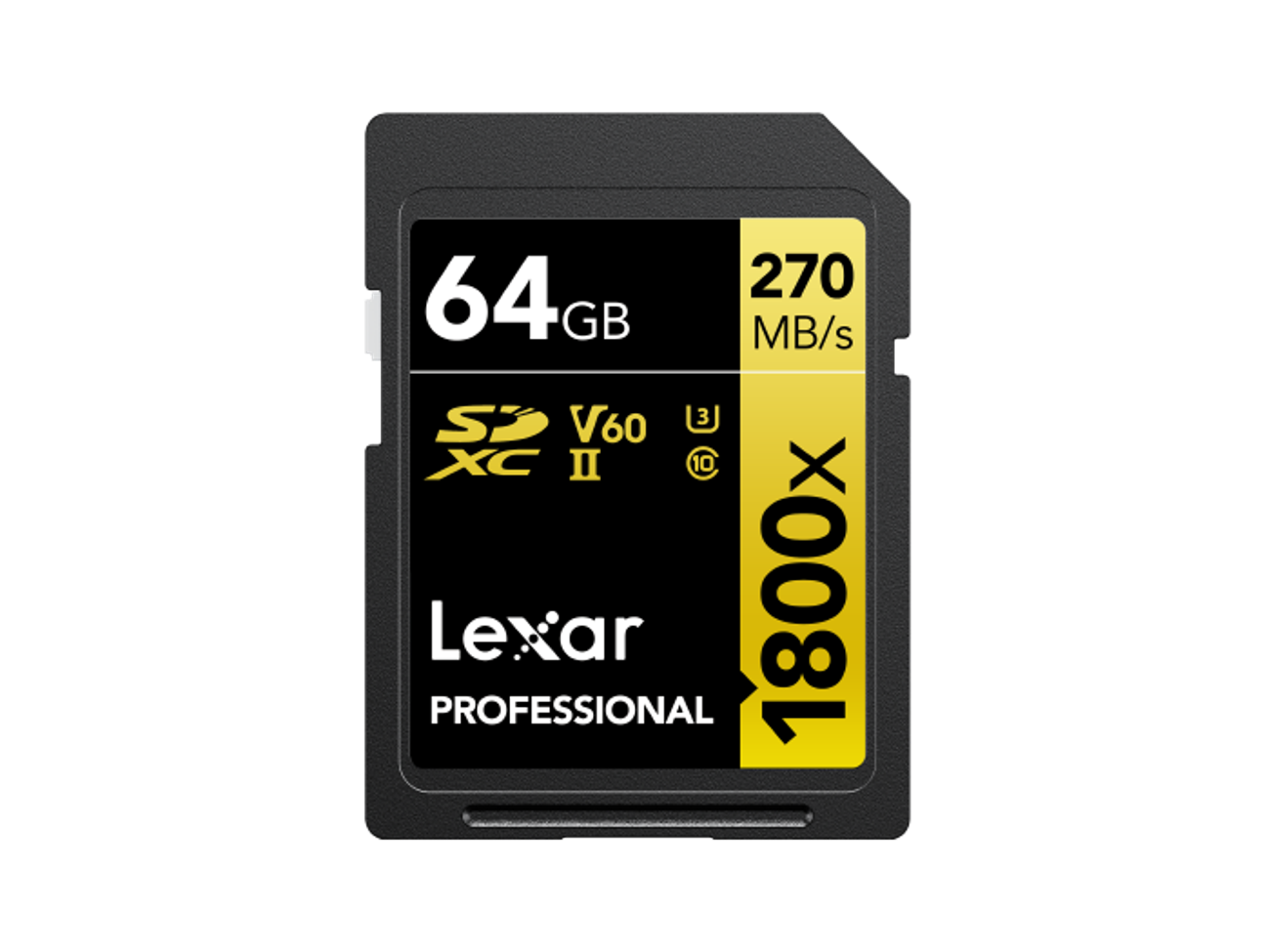 Lexar professional 64gb 1800x sd memory card