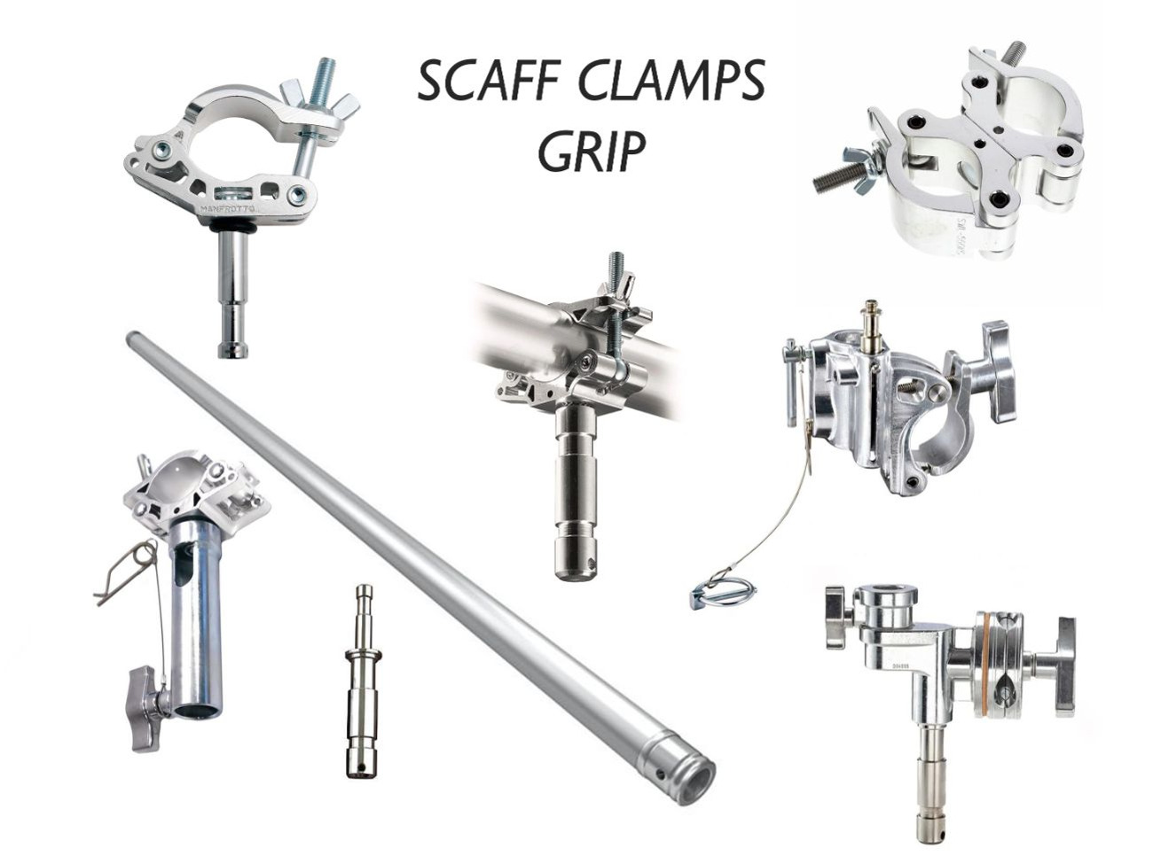 Lighting grip barrel clamps jumbo eye coupler 