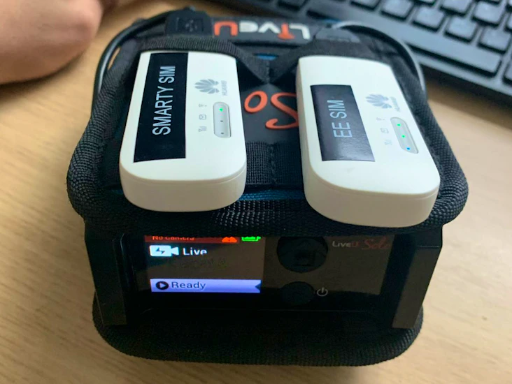 Liveu solo + 2 huawei modems