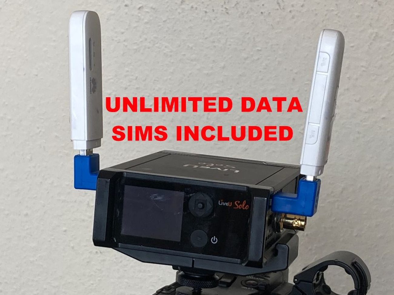 Rent LiveU Solo Streaming SDI/HDMI ports, UNLIMITED DATA SIMS, up