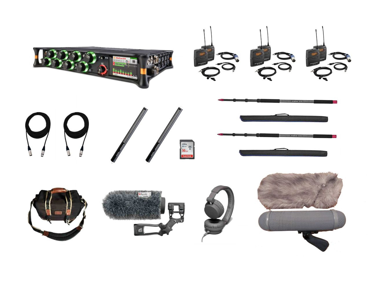 Location sound recording full kit pro 2x booms (sound4video)