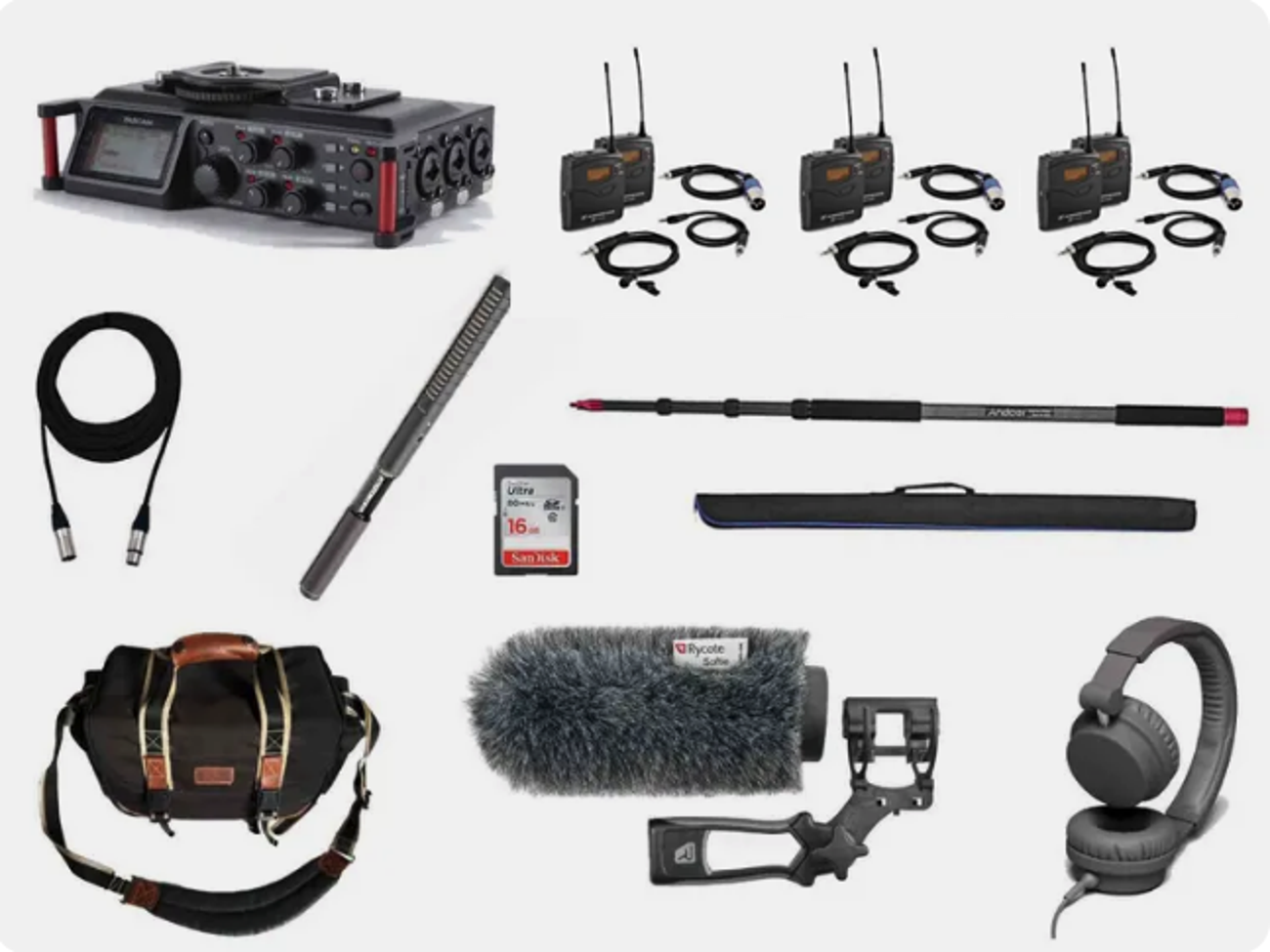 Location sound recording full kit (sound for video) x3 radio