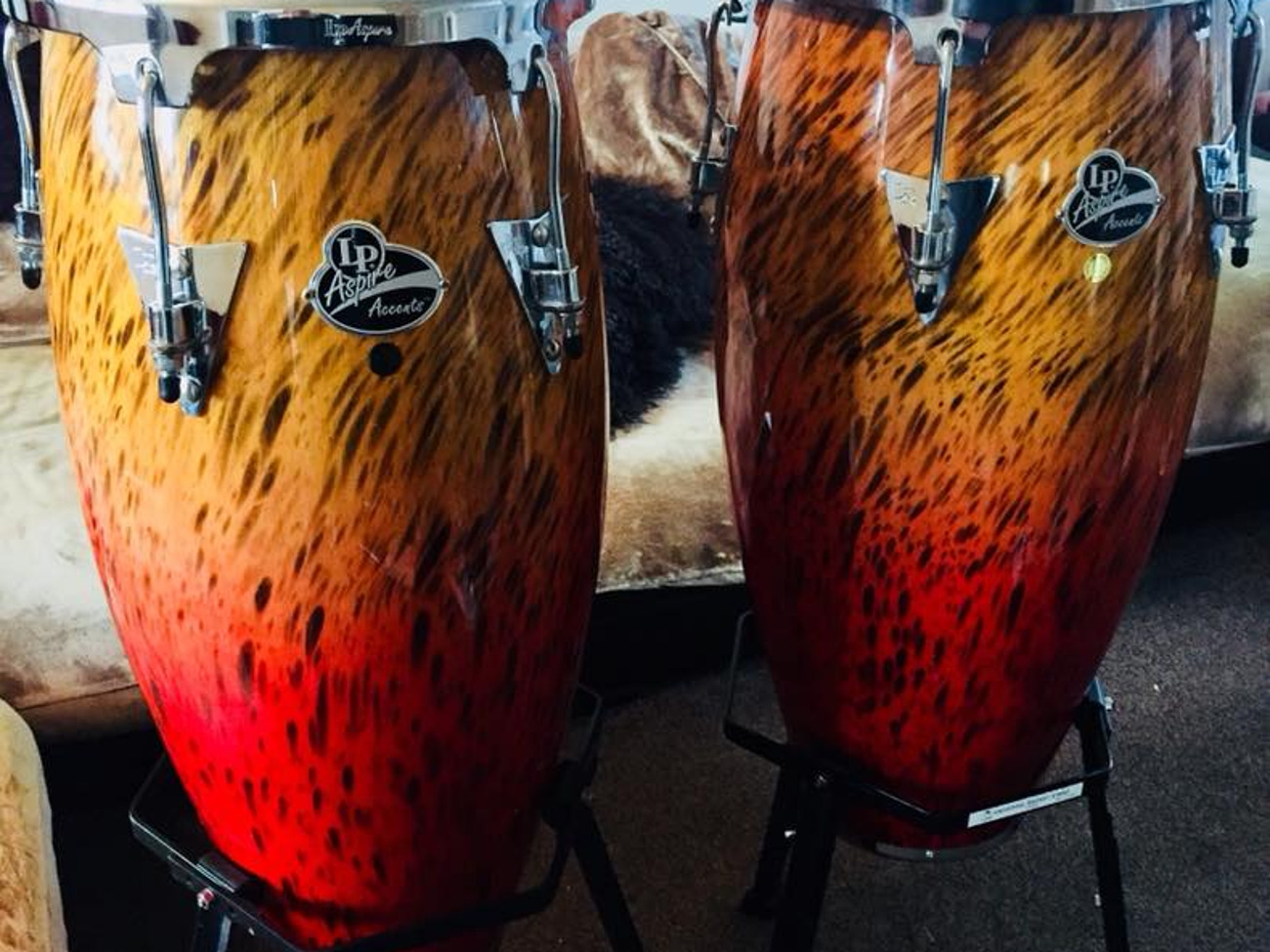 Lp aspire congas with double stand