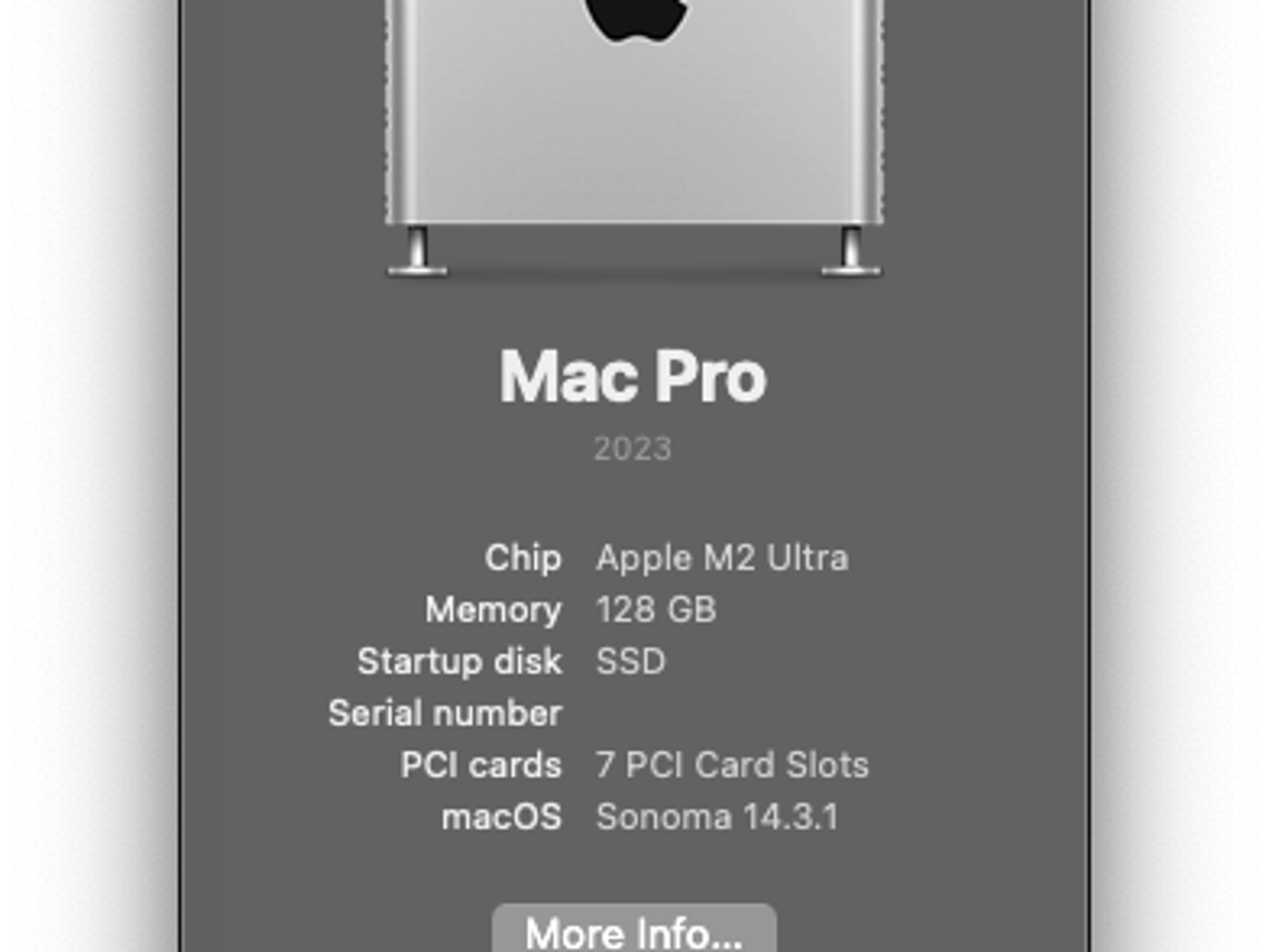 Mac pro – m2 ultra, 128 gb ram