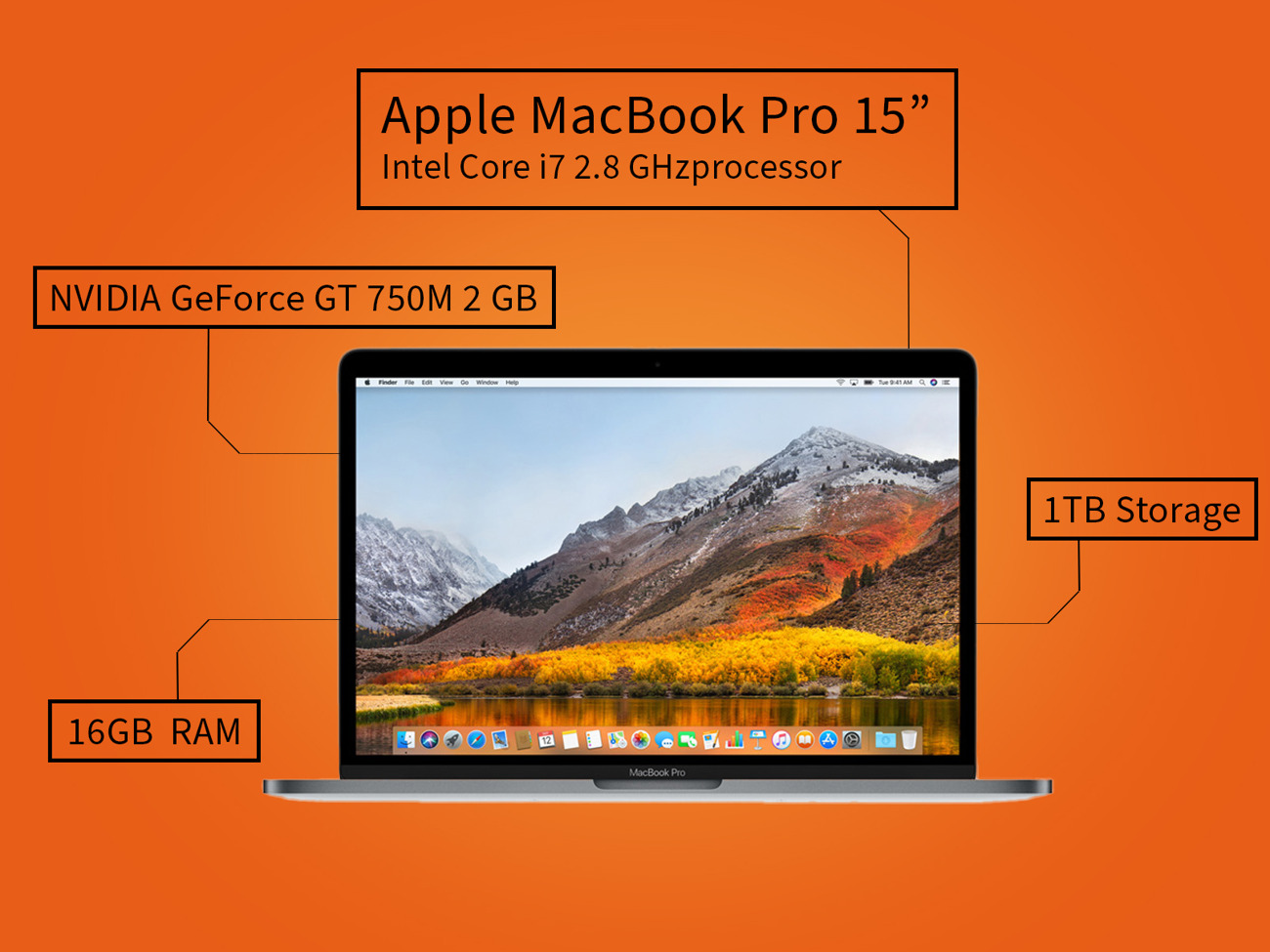 Apple macbook pro laptop 15" - pre-installed photoshop & premiere