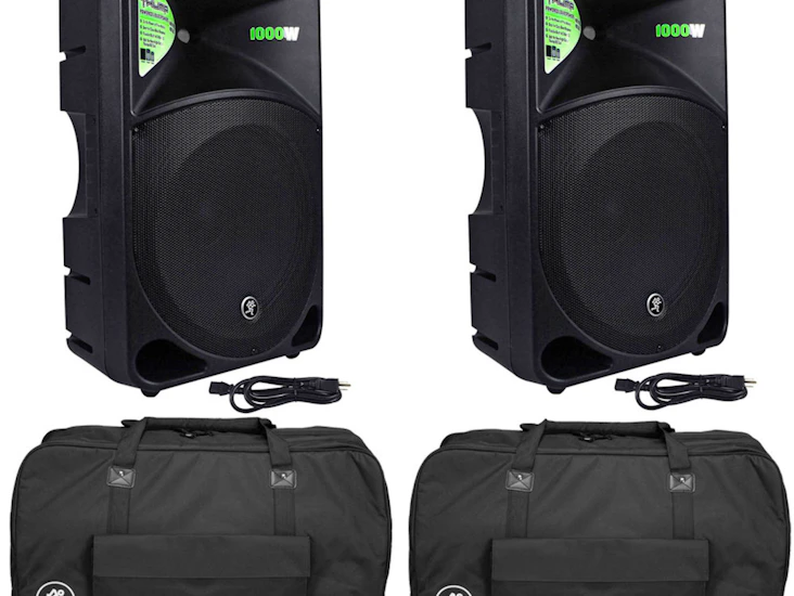 Mackie thump 15 active loudspeakers - with bags and stands