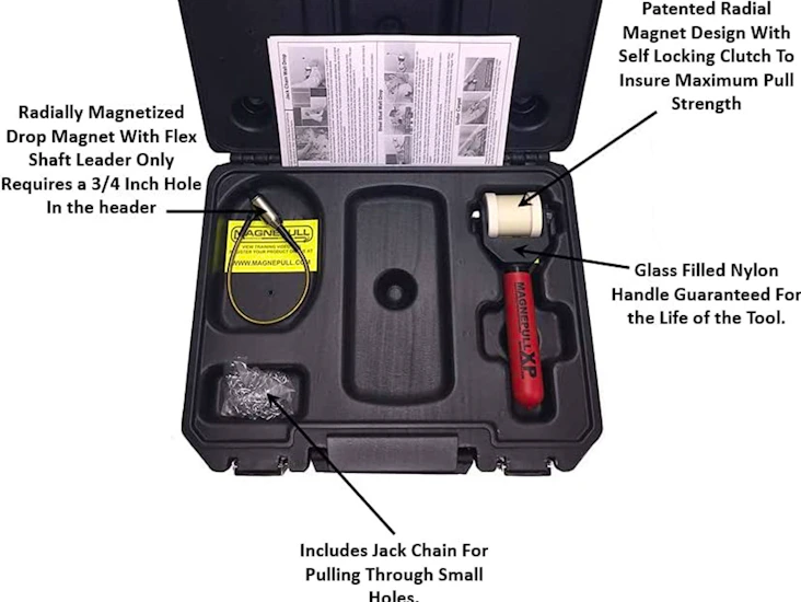 Wire fishing magnepull xp1000lc magnetic cable puller wire fishing system