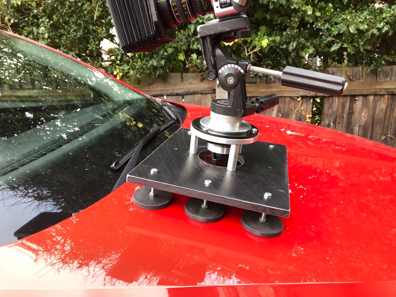 Magnetic car mount for dslr