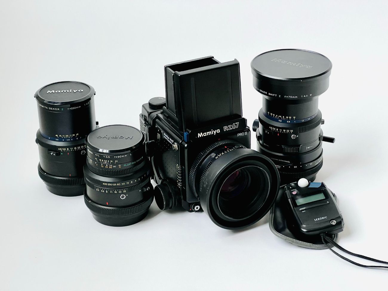 Rent Mamiya RZ67 + 4 Lenses, 110mm, 250mm, 90mm K/L, 75mm Shift from Jack  O, Bow West, Tower Hamlets for £24 - 60/day