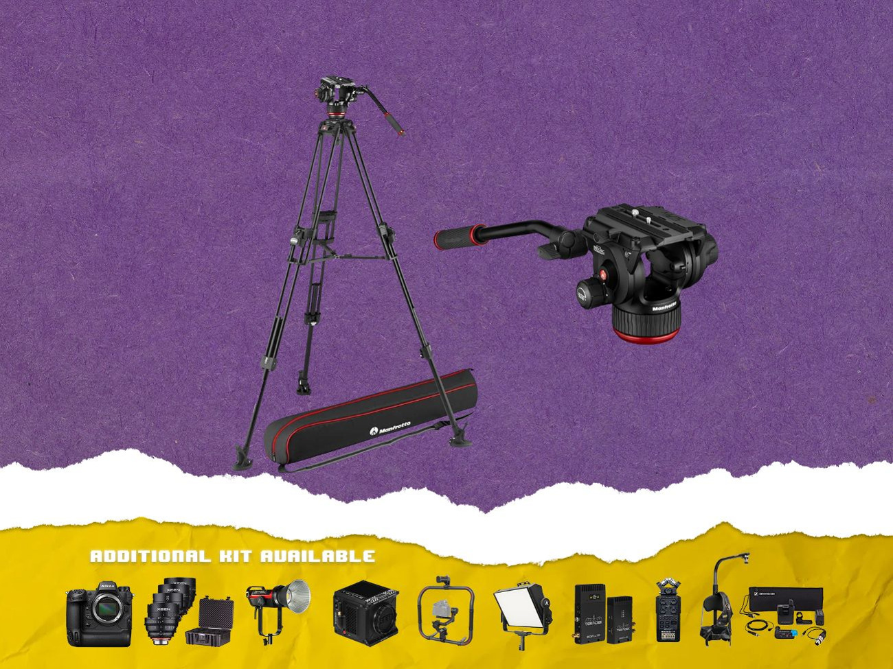 Manfrotto video tripod with 504x fluid head with 645 fast tripod