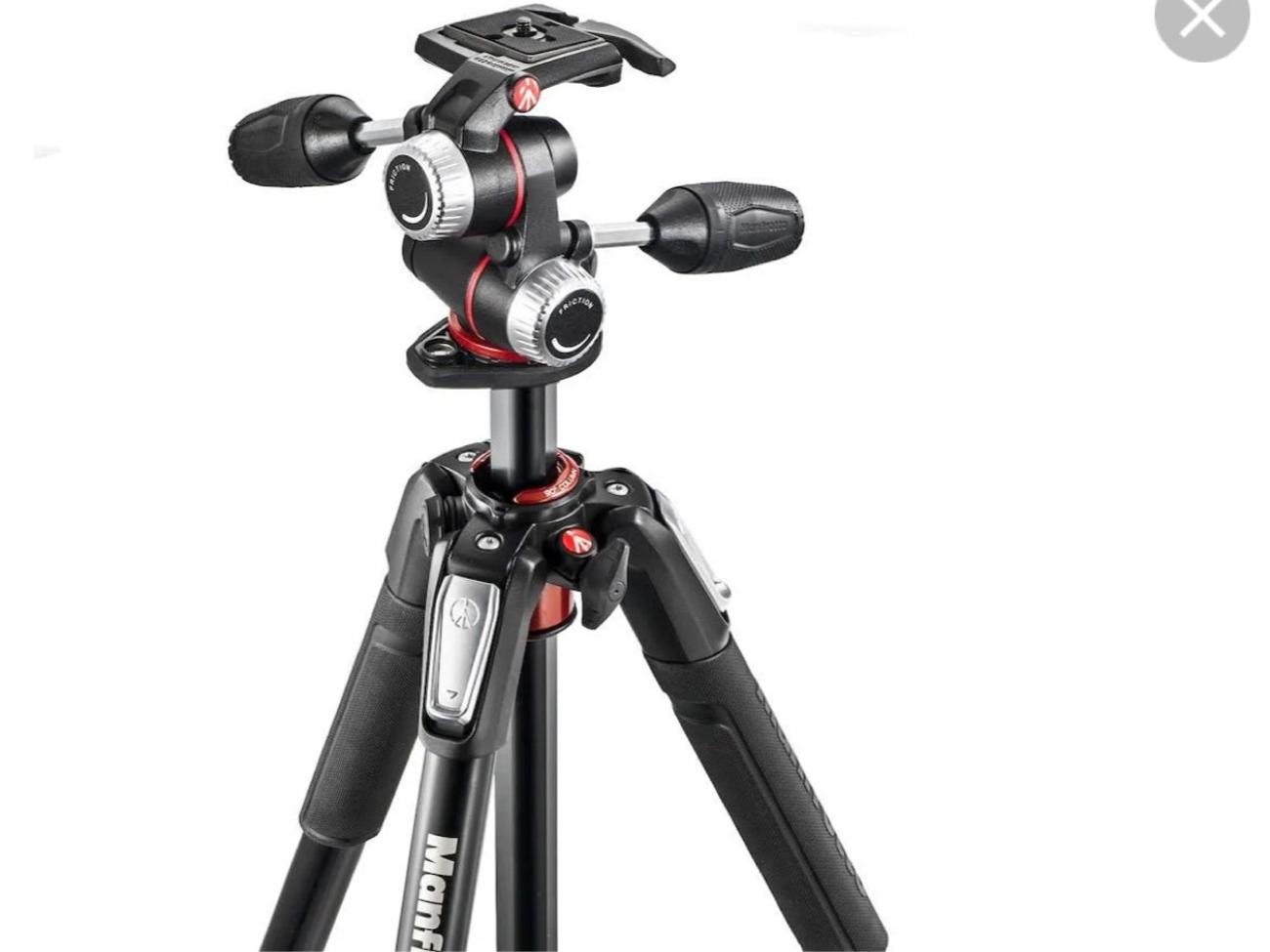 Manfrotto 055prob aluminum tripod with 3-way head