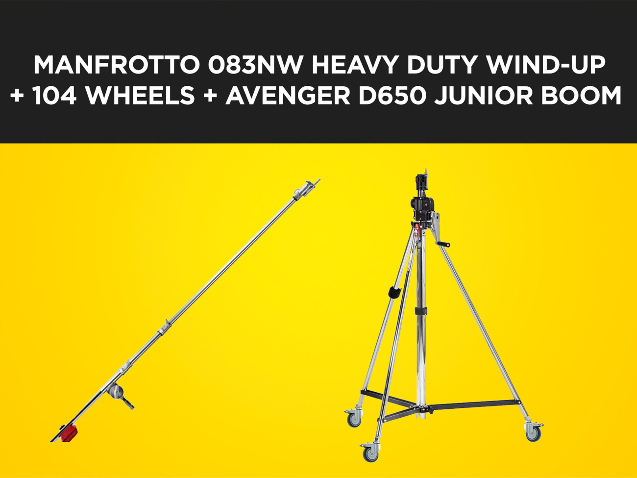 Manfrotto 083nw wind-up stand + avenger d650 heavy duty boom