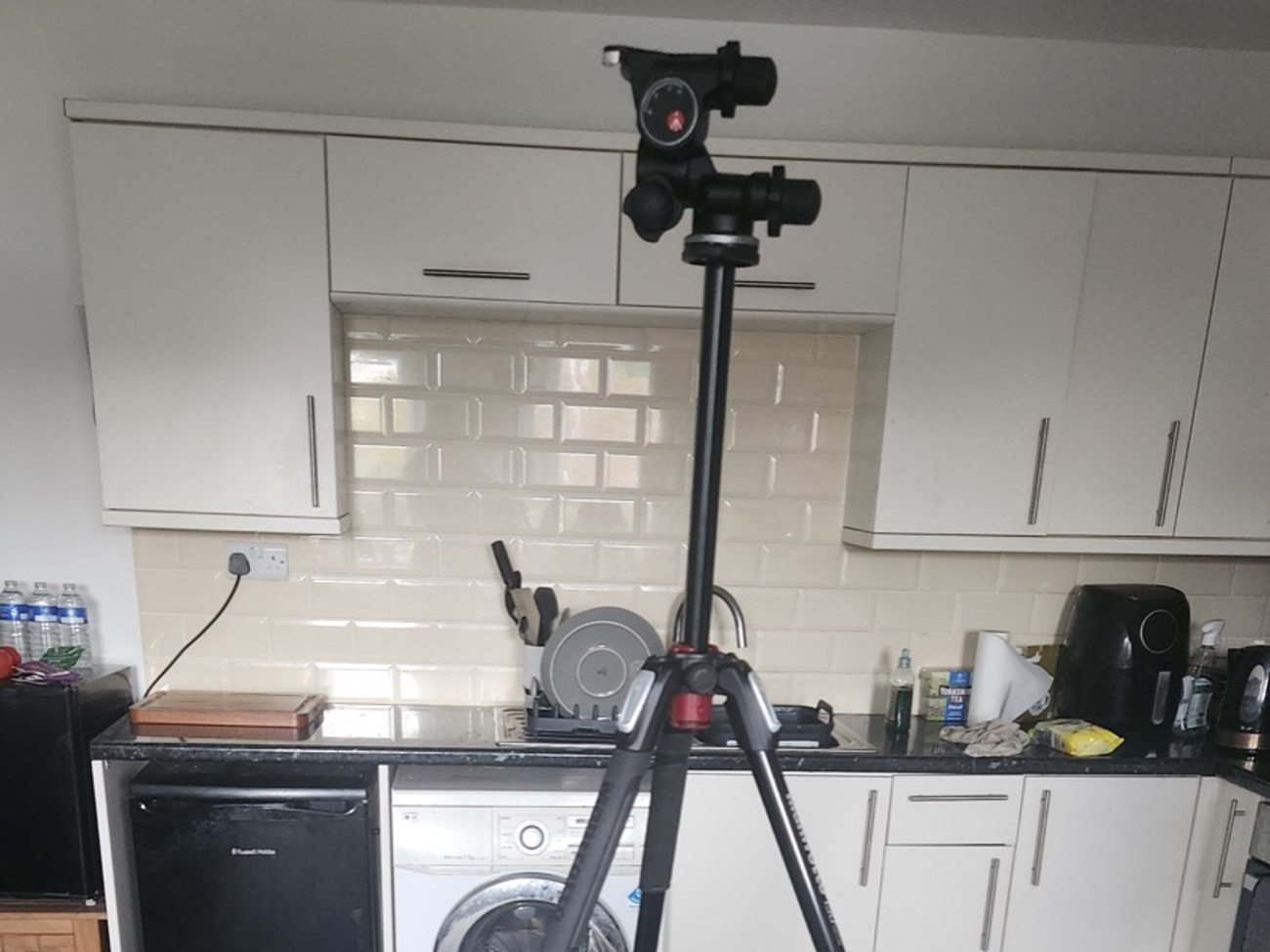Manfrotto 190 tripod and manfrotto junior geared tripod head