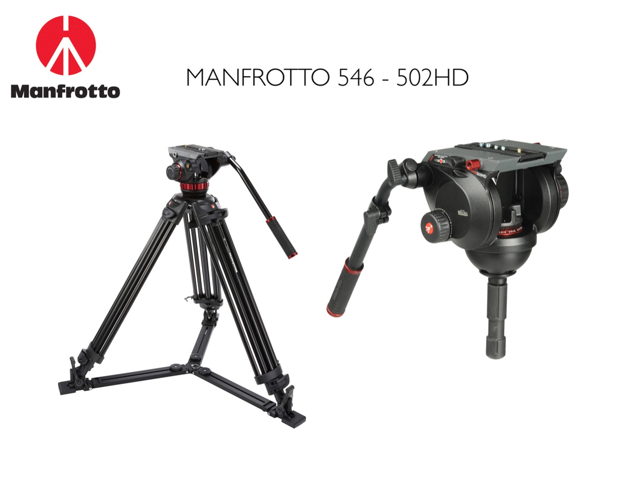 Manfrotto 501hdv + 645 video fluid head video tripod 