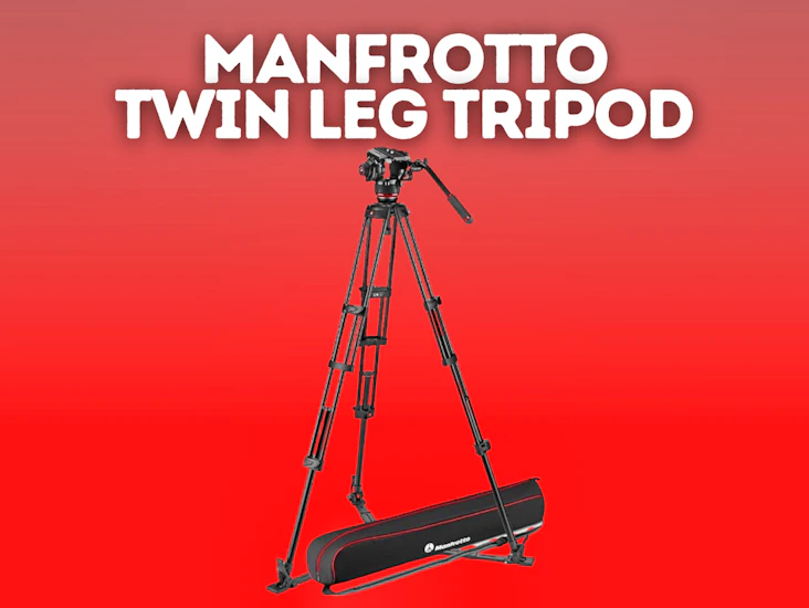 Manfrotto 504x fluid video head with twin leg tripod, kit