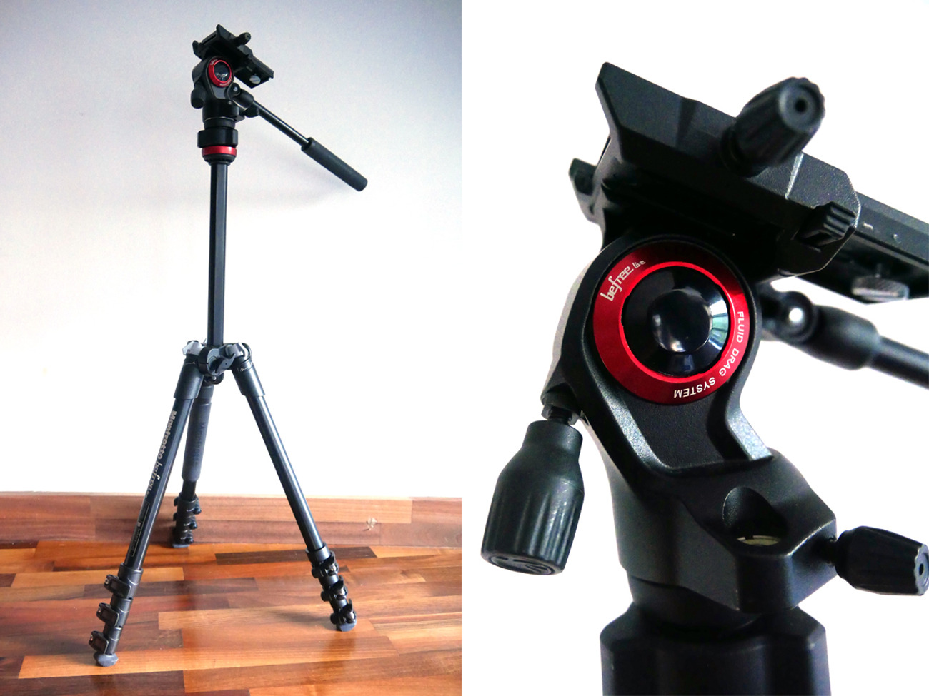 Manfrotto befree live tripod with fluid head kit