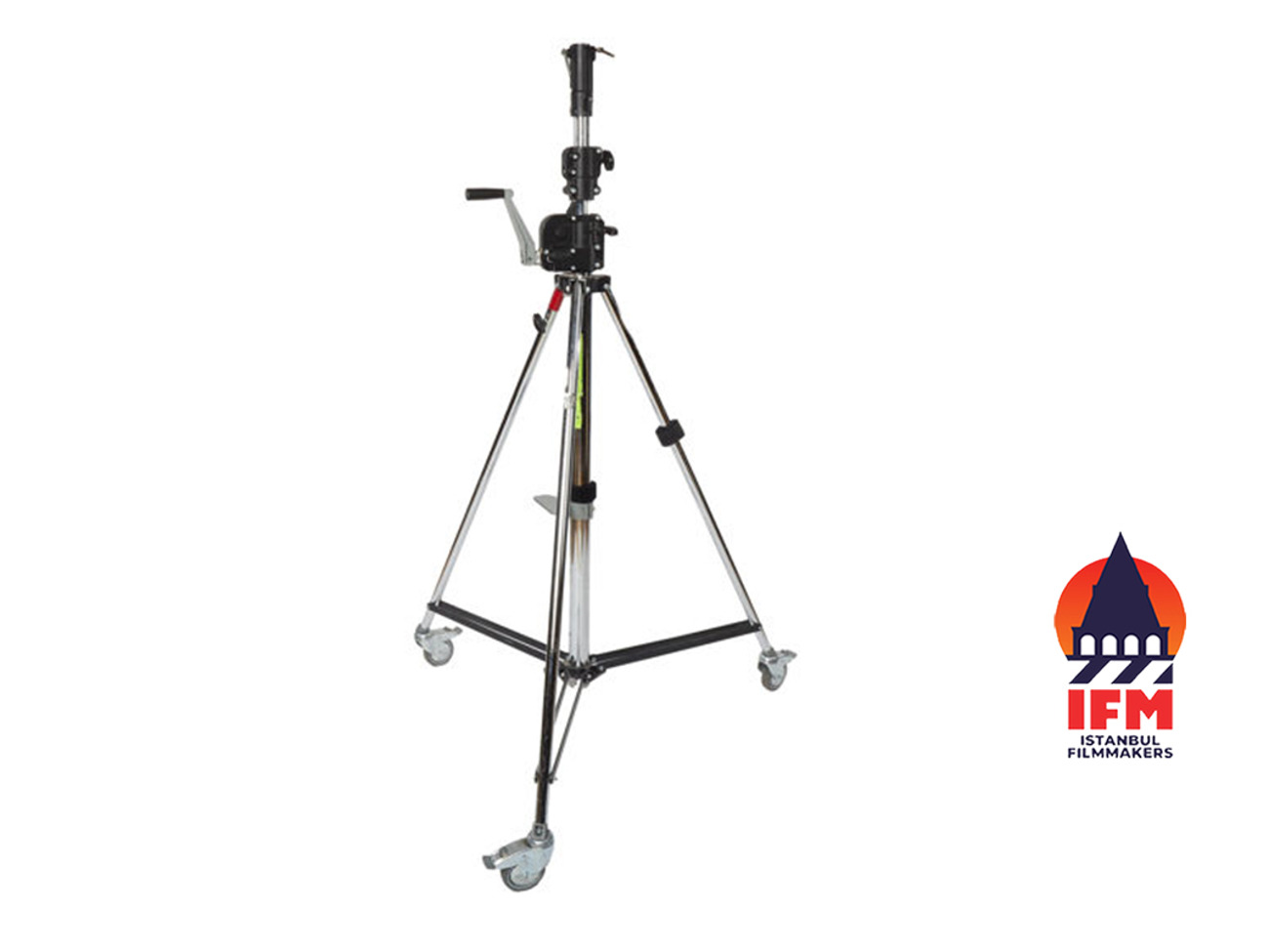 Manfrotto double windup stand 3.70cm w/wheels