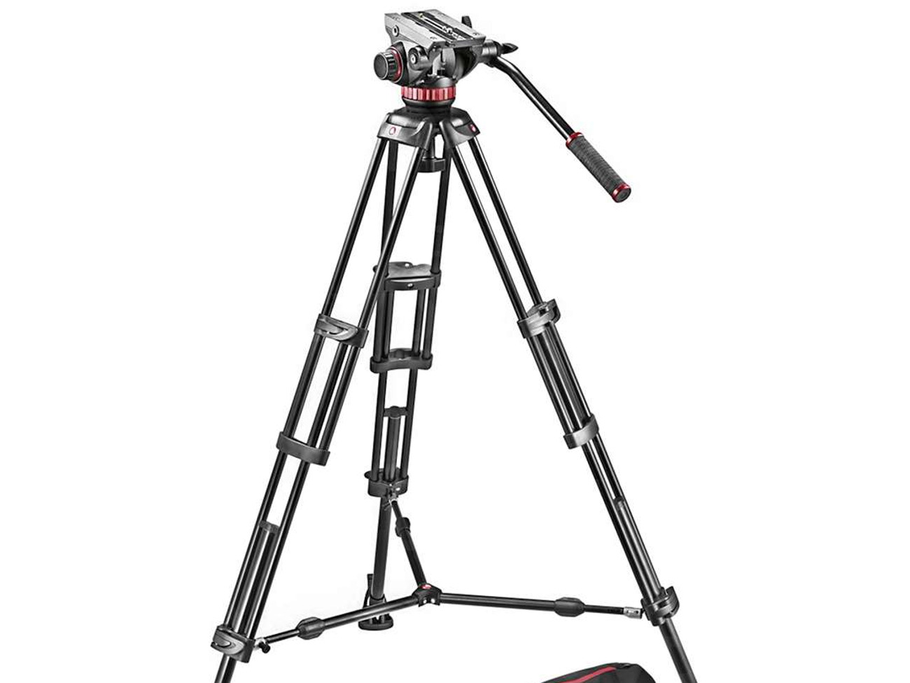 Manfrotto fluid head video tripod - 504hd head, 546bk legs