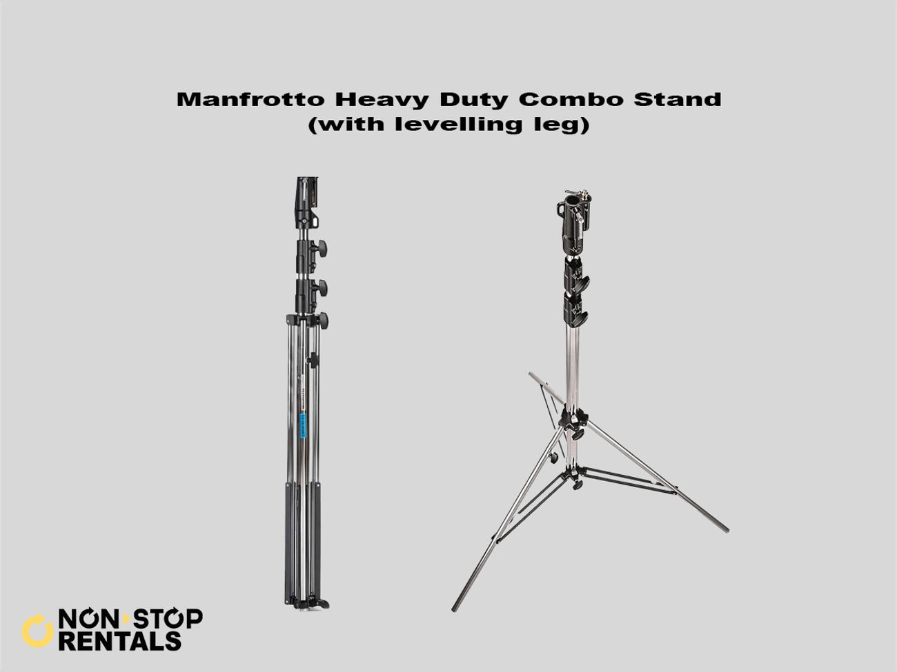 Manfrotto heavy duty combo stand (with leveling leg)