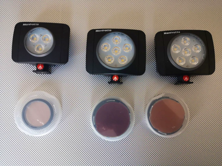 Manfrotto lumimuse 6 (x2) + 3 + gels