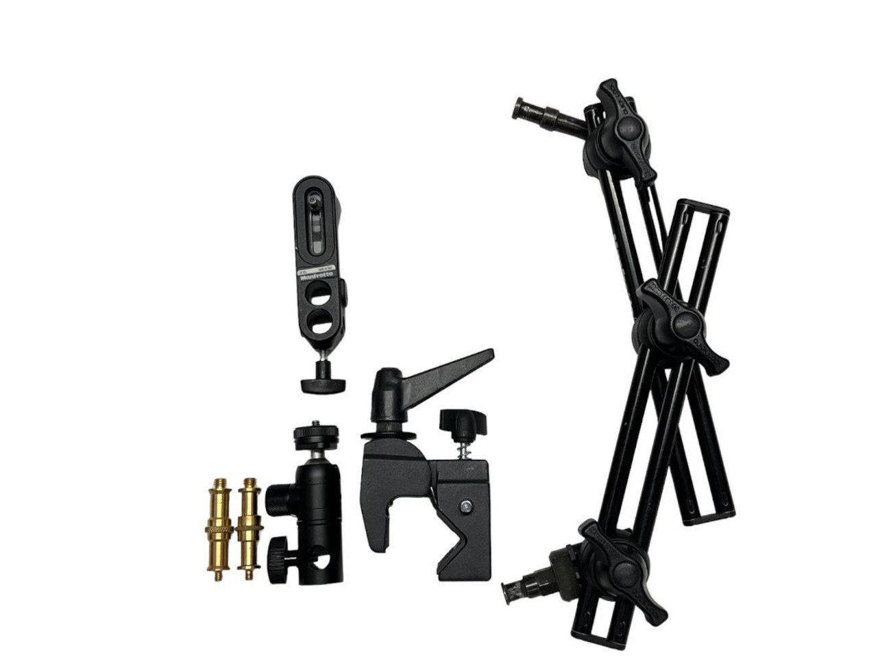 Manfrotto magic arm super clamp 396b-2 2-section grip kit light camera
