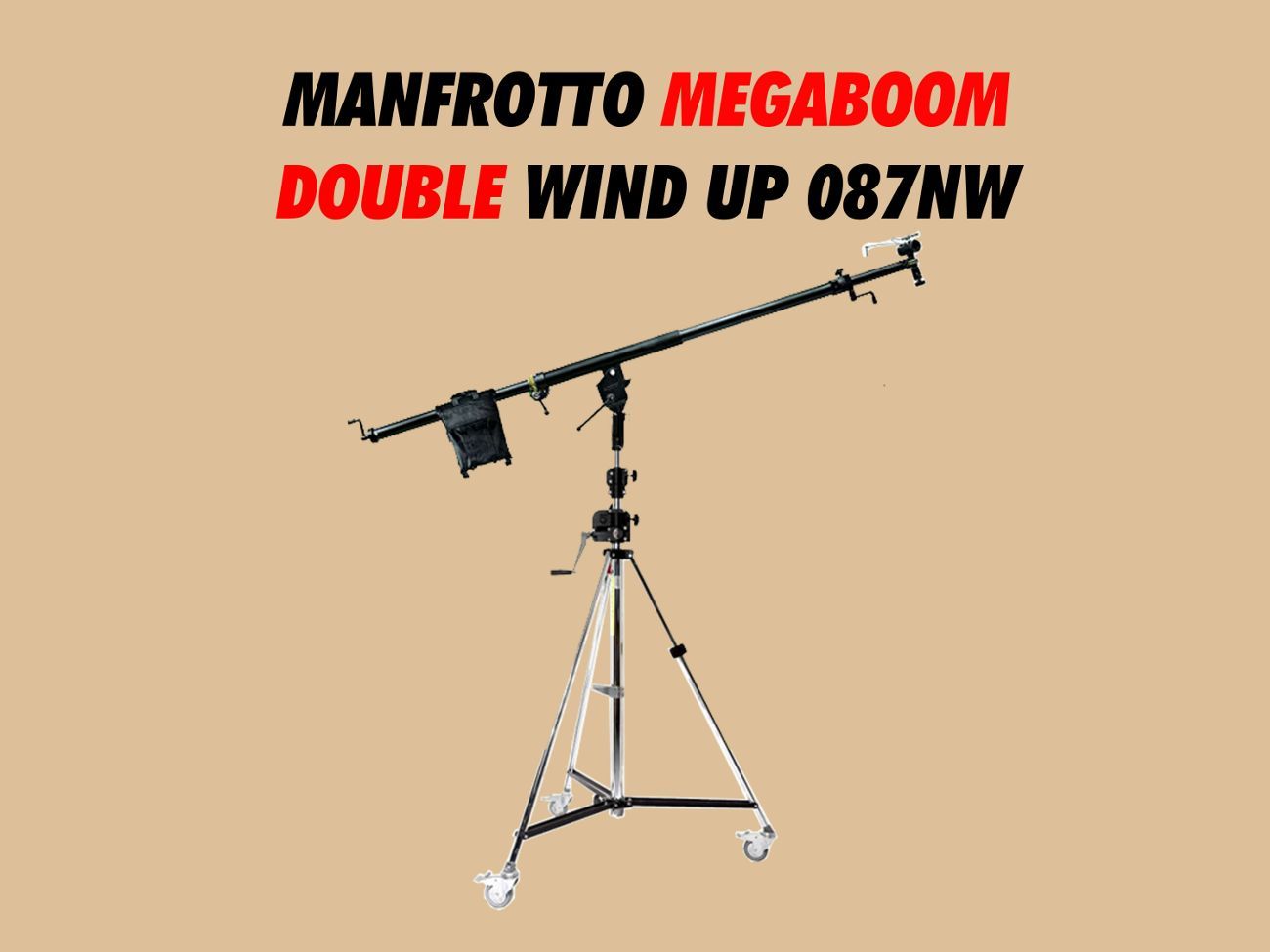 Manfrotto mega boom + double wind up 087nw combo stand