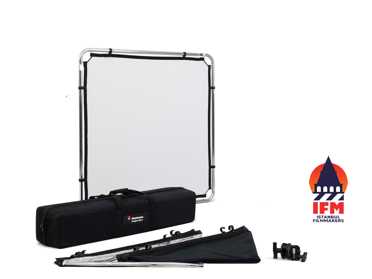 Manfrotto pro scrim 1.1m x 1.1m all in one kit reflector