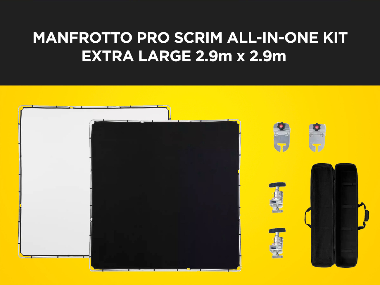 Manfrotto 10x10' pro scrim all-in-one kit extra large 2.9x2.9m xl