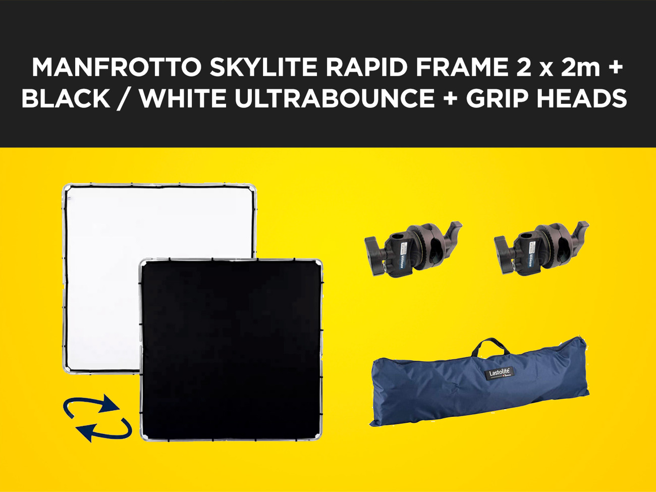 Manfrotto skylite rapid 2x2m frame + ultrabounce black/white