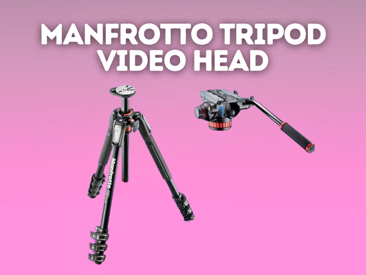 Manfrotto tripod 190 carbon fibre + video head hvh502ah