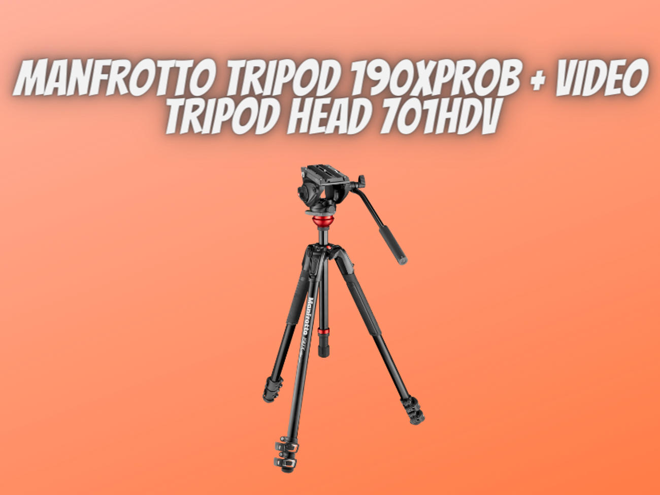Manfrotto tripod 190xprob + video tripod head 701hdv