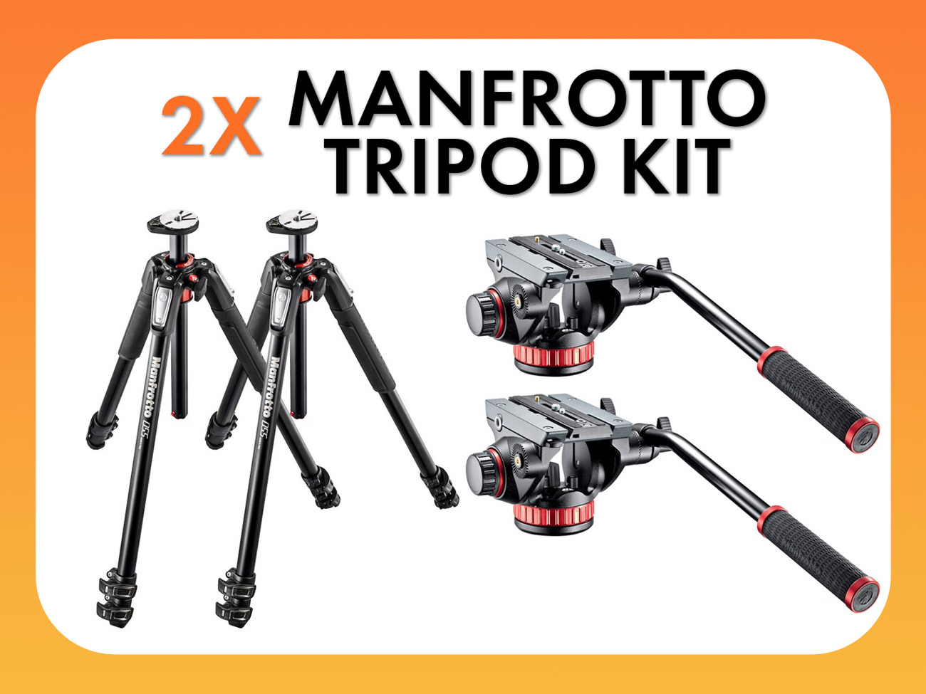 Manfrotto tripod kit x2