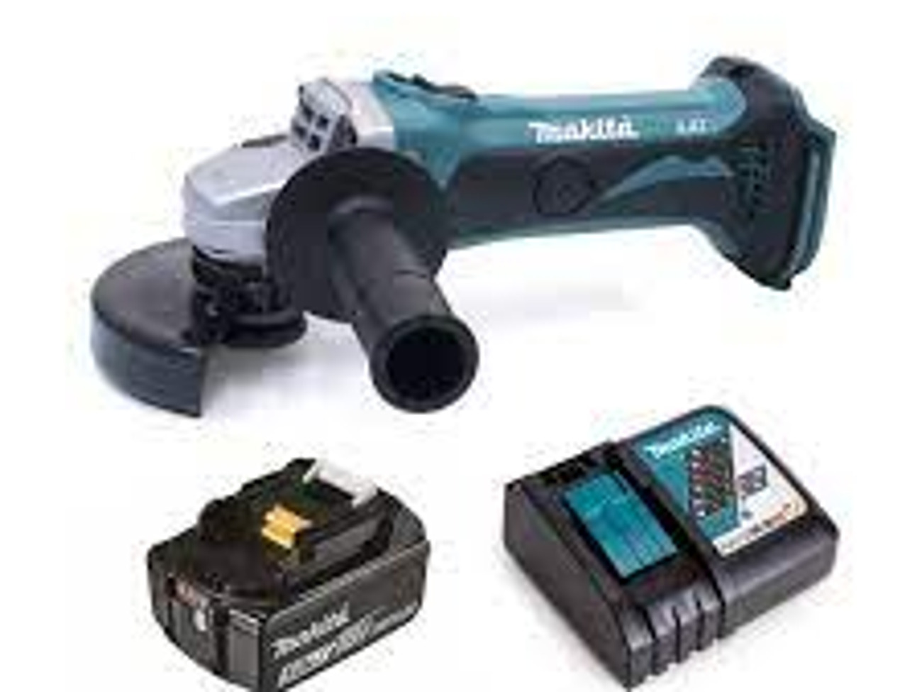 Makita 18v cordless angle grinder and 2x batteries