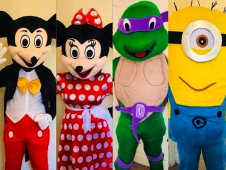 Mascots hire (minnie,mickey,minion,ninja,olaf)