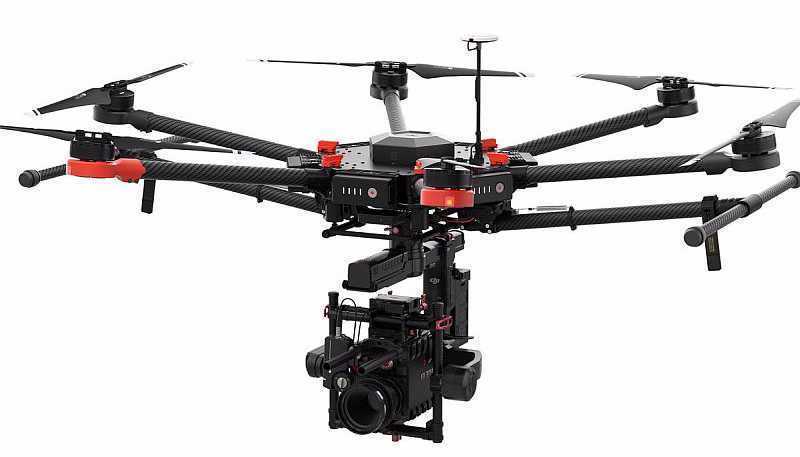 Matrice 600 drone with alexa mini and operator