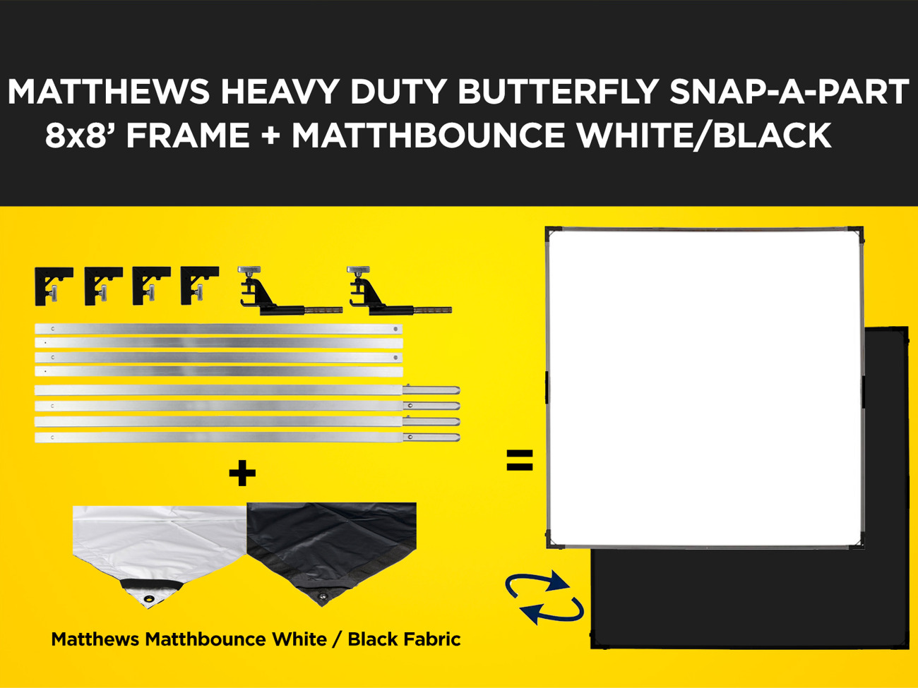 Matthews 8x8' heavy duty snap-a-part butterfly/overhead frame + matthbounce