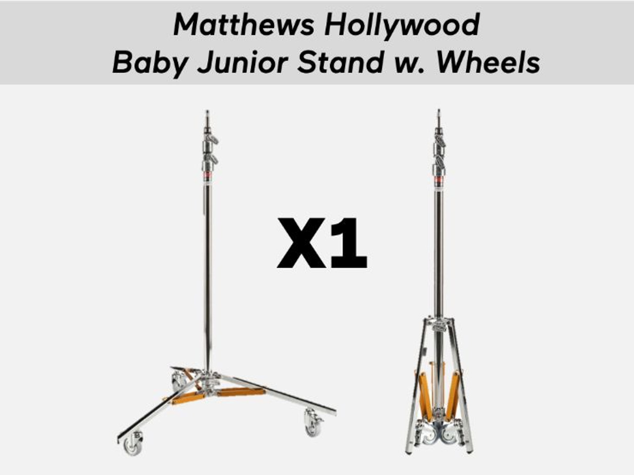 Matthews hollywood baby junior stand w. wheels