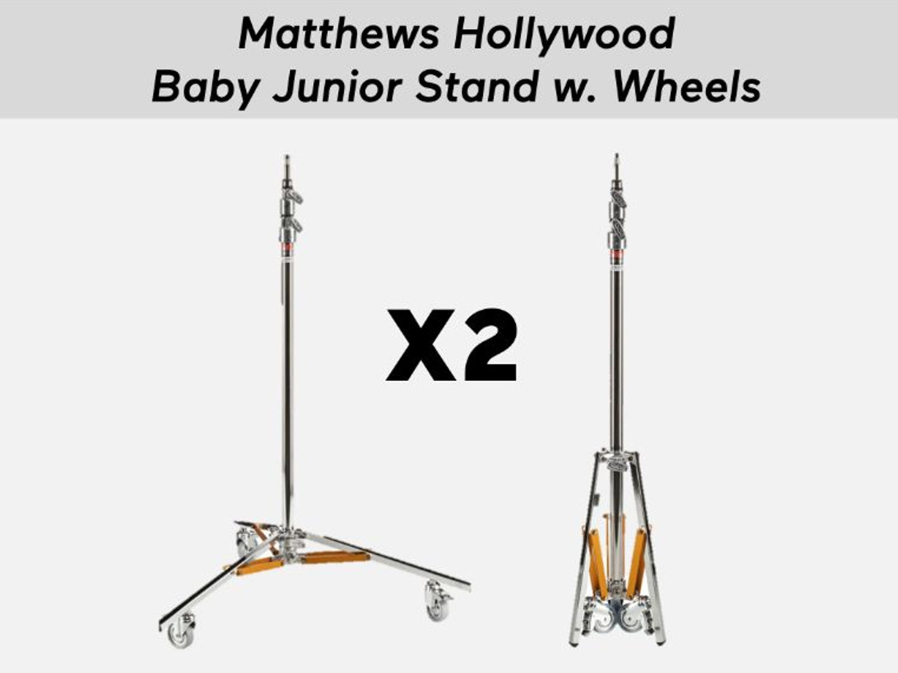 Matthews hollywood baby junior stand w. wheels [x2]