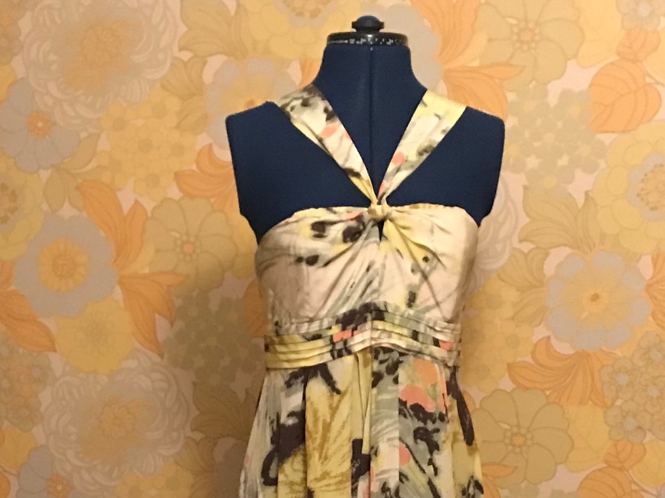 Maxi floral halter dress