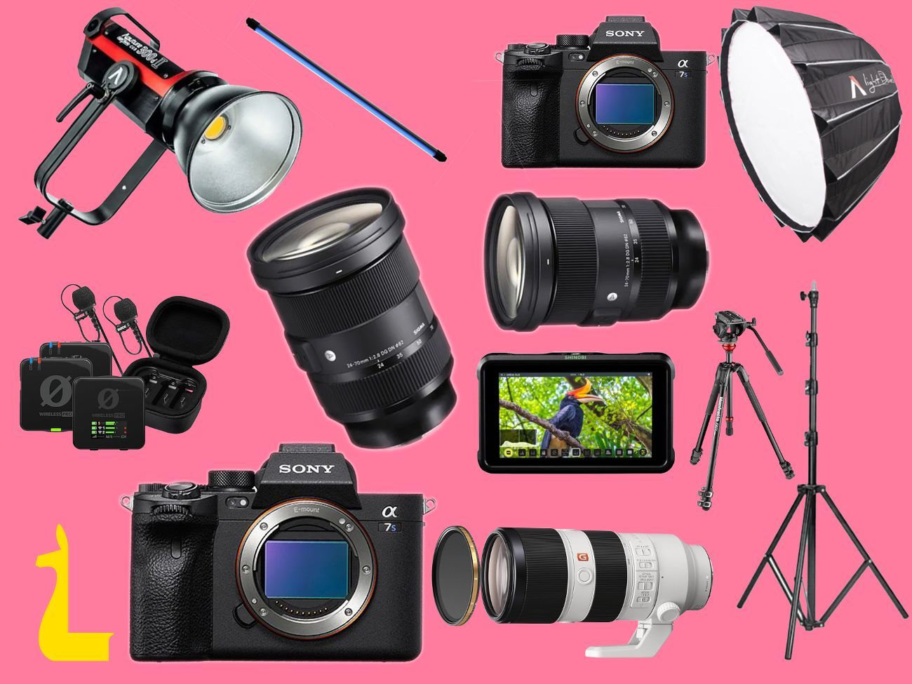 Mega interview bundle 2x a7s iii, lenses, aputure, c stands