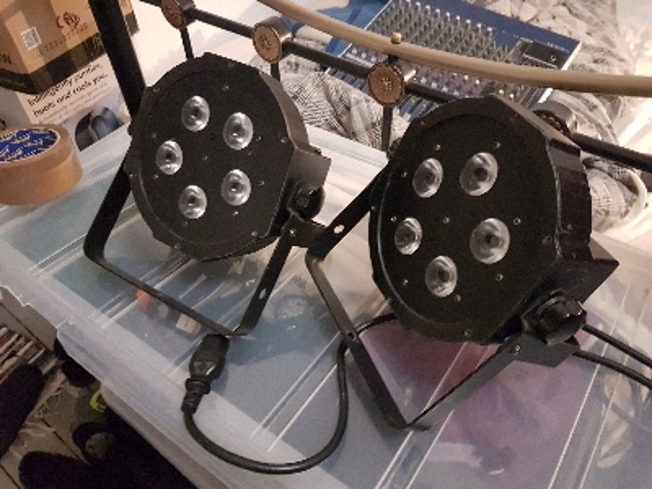 Mega tri par prifile lights pair