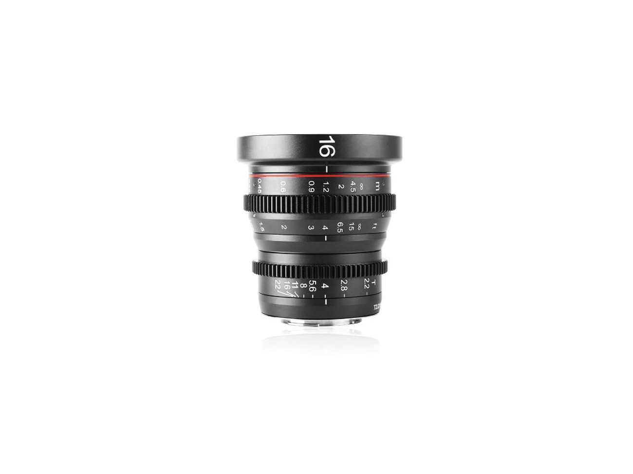 Meike 16mm t2.2 cine prime cinema lens for m43 micro four thirds mft mount cameras and cinema camera bmpcc