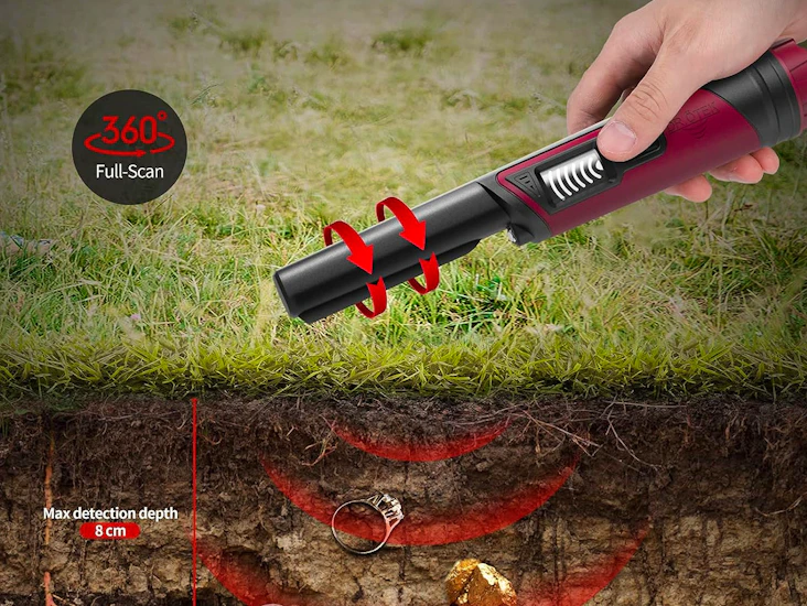 Metal detector pinpointer for gold, relics, coins