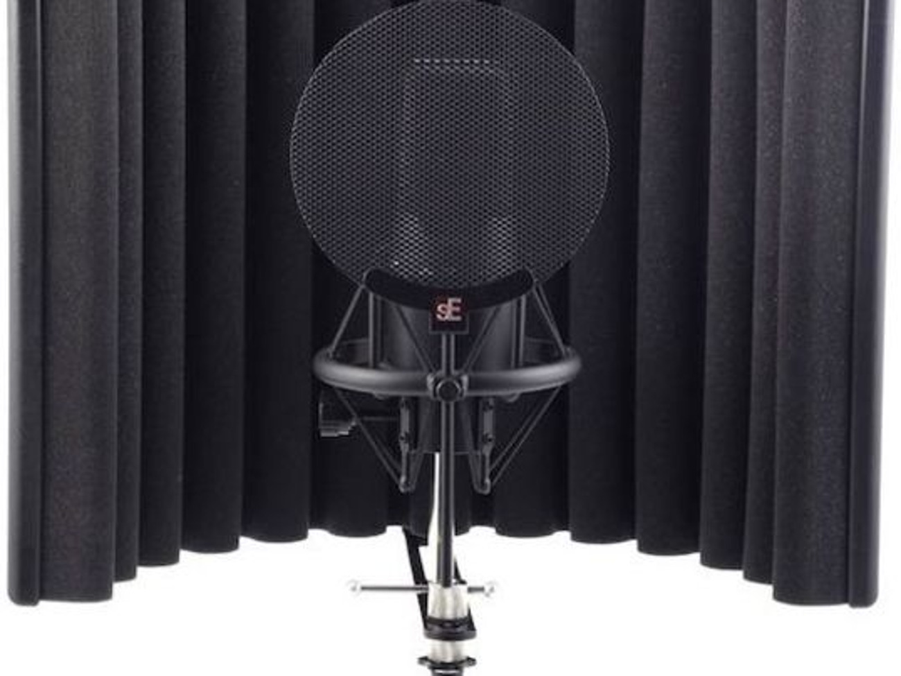 Mic stand with rf-x acoustic screen & shockmount with pop sc