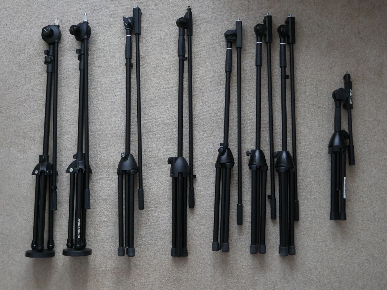 Mic stands - 8 - for studio, recording, live