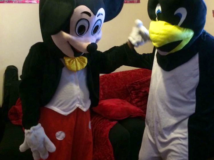 Mickey mouse and penguin costume