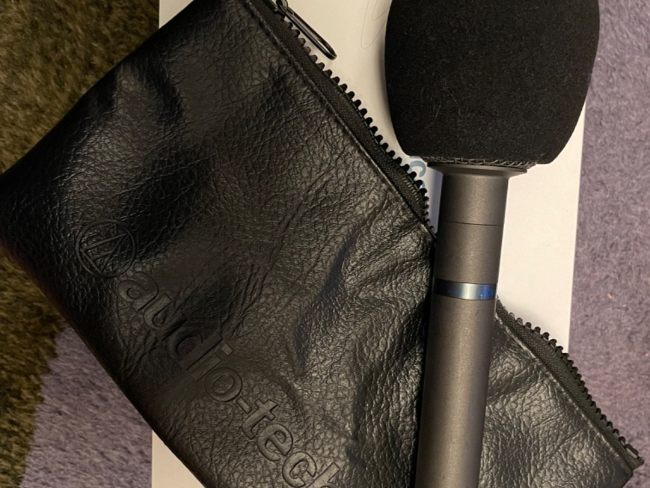 Mics, recorder, stands cables . 
